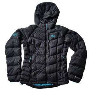 Outdoor Research Goose Down Sonata Hoody Full Zip Puffer Jacket Sz XS